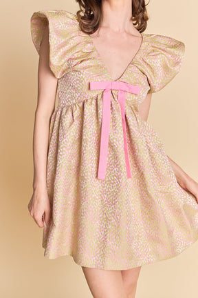 ENDLESS ROSE - Jacquard Print Mini Dress - DRESSES available at Objectrare