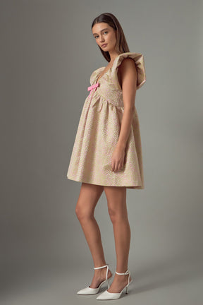 ENDLESS ROSE - Jacquard Print Mini Dress - DRESSES available at Objectrare
