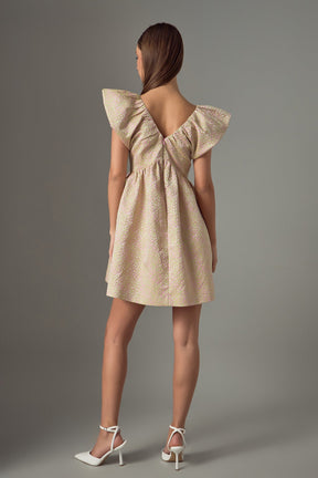 ENDLESS ROSE - Jacquard Print Mini Dress - DRESSES available at Objectrare