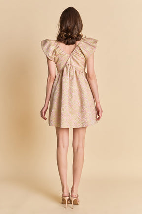ENDLESS ROSE - Jacquard Print Mini Dress - DRESSES available at Objectrare