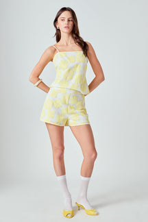ENDLESS ROSE - Floral Net Shorts - SHORTS available at Objectrare