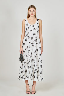 ENDLESS ROSE - Floral Print Chiffon Maxi Dress - DRESSES available at Objectrare