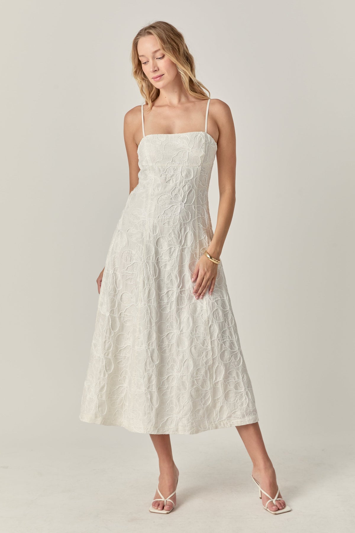 ENDLESS ROSE - Floral Embroidered Maxi Dress - DRESSES available at Objectrare