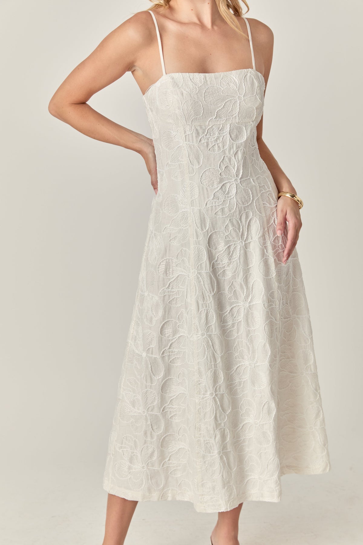 ENDLESS ROSE - Floral Embroidered Maxi Dress - DRESSES available at Objectrare