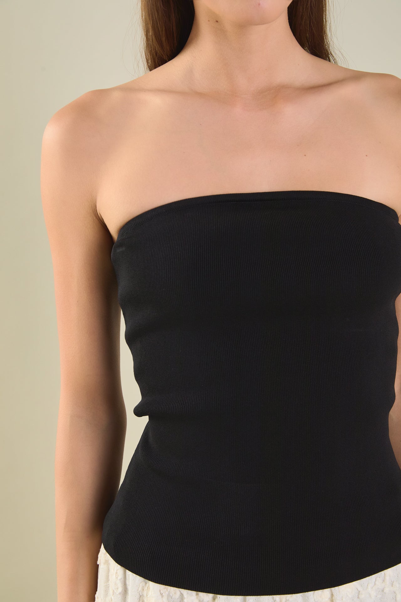 ENDLESS ROSE - Strapless Knit Top - TOPS available at Objectrare