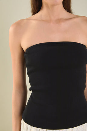 ENDLESS ROSE - Strapless Knit Top - TOPS available at Objectrare
