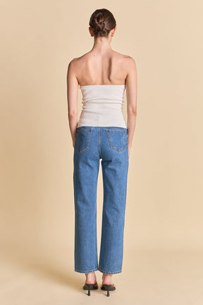 ENDLESS ROSE - Strapless Knit Top - TOPS available at Objectrare