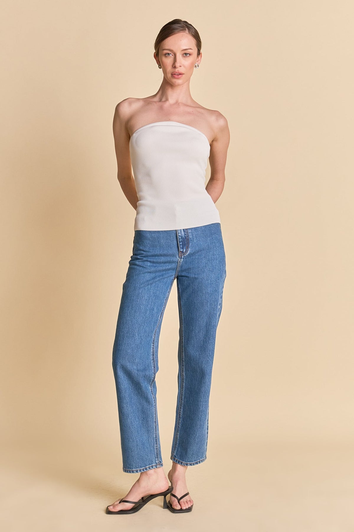 ENDLESS ROSE - Strapless Knit Top - TOPS available at Objectrare