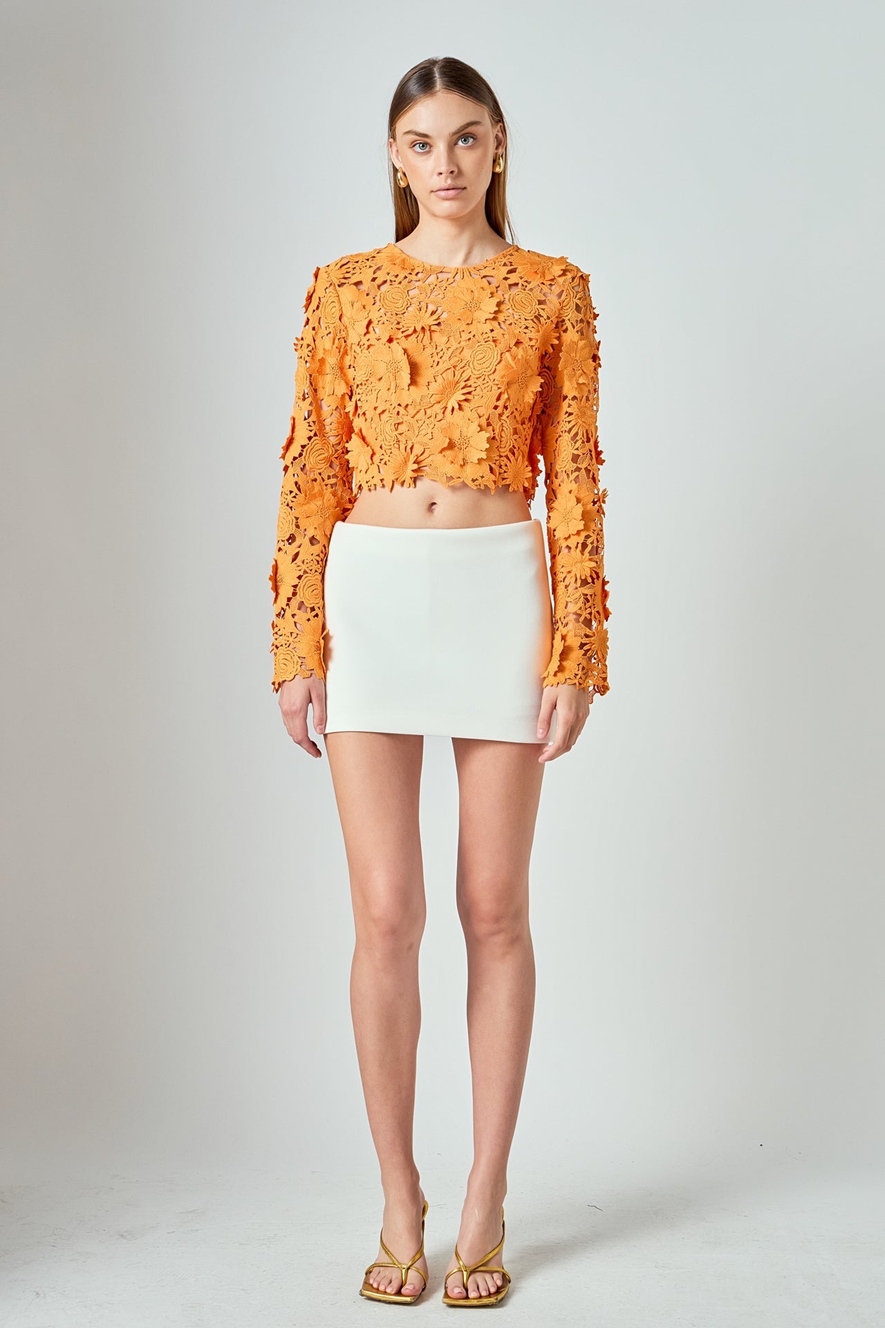 ENDLESS ROSE - Floral Lace Long Sleeve Top - TOPS available at Objectrare