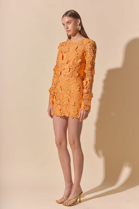ENDLESS ROSE - Floral Lace Long Sleeve Top - TOPS available at Objectrare