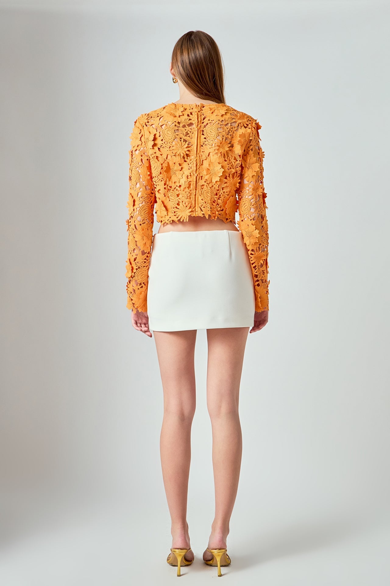 ENDLESS ROSE - Floral Lace Long Sleeve Top - TOPS available at Objectrare