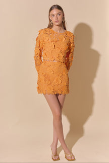 ENDLESS ROSE - Floral Lace Long Sleeve Top - TOPS available at Objectrare