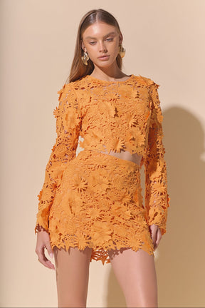 ENDLESS ROSE - Floral Lace Mini Skirt - SKIRTS available at Objectrare