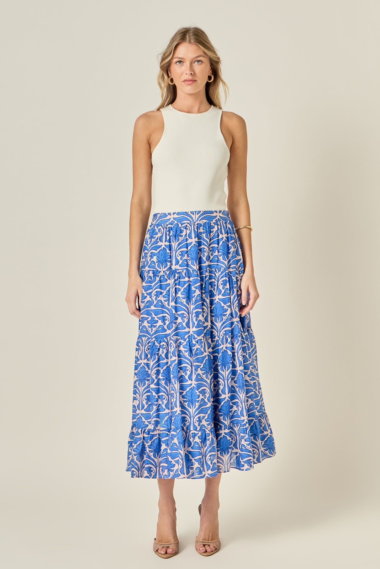 ENGLISH FACTORY - Print Midi Skirt - SKIRTS available at Objectrare