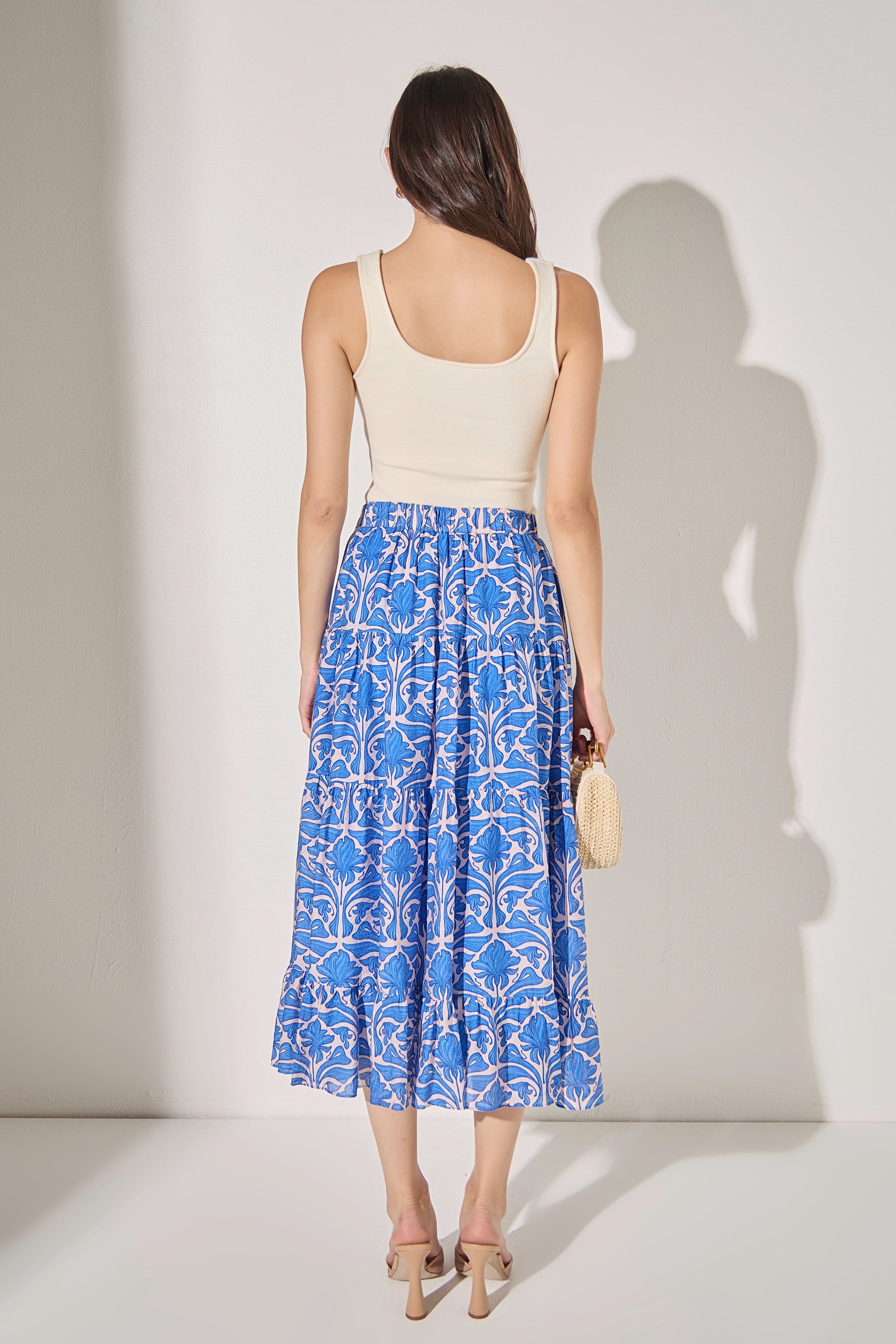 ENGLISH FACTORY - Print Midi Skirt - SKIRTS available at Objectrare