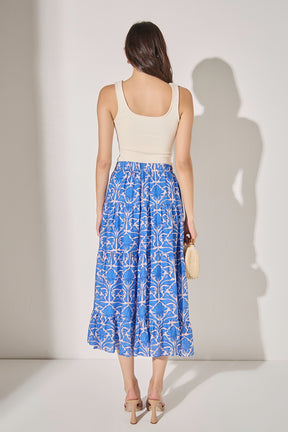 ENGLISH FACTORY - Print Midi Skirt - SKIRTS available at Objectrare