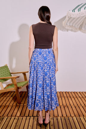ENGLISH FACTORY - Print Midi Skirt - SKIRTS available at Objectrare