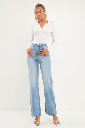 Collared Button Down Body Suit