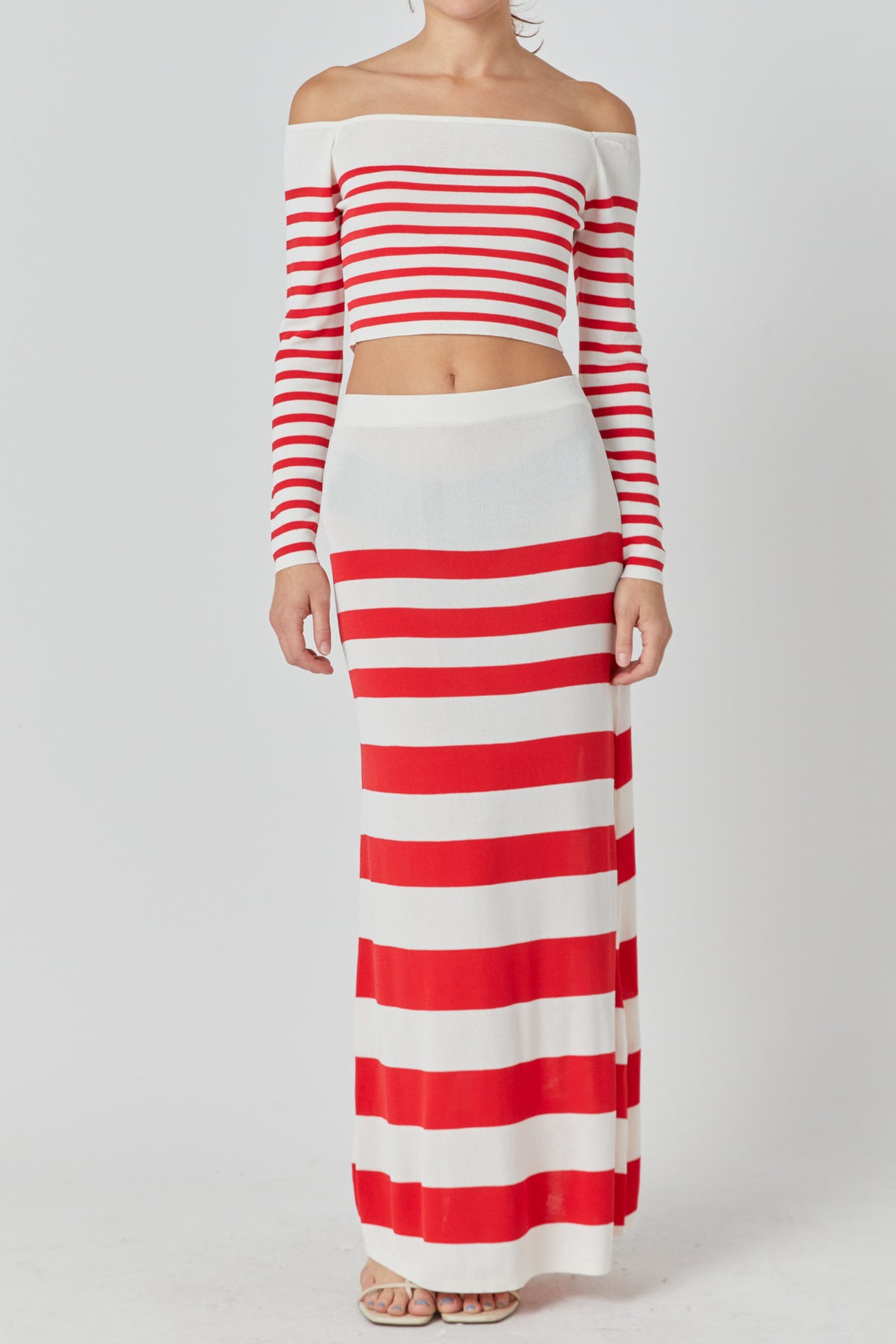 Striped Midi Skirt