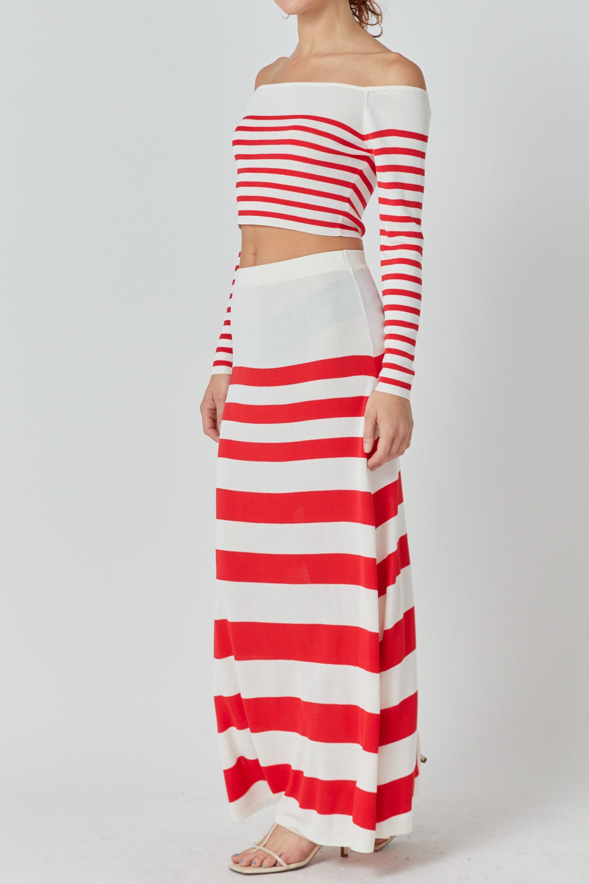 Striped Midi Skirt