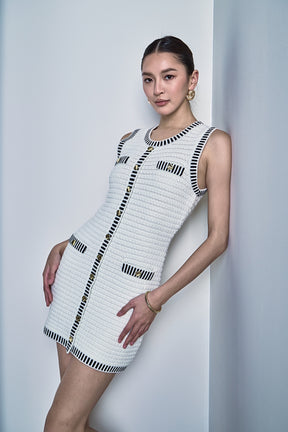 ENDLESS ROSE - Border Sweater Mini Dress - DRESSES available at Objectrare