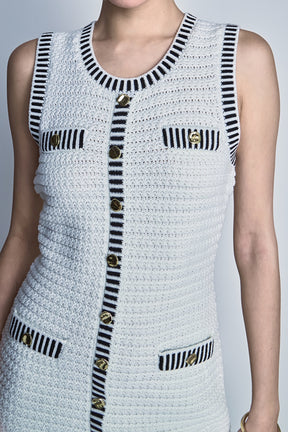 ENDLESS ROSE - Border Sweater Mini Dress - DRESSES available at Objectrare