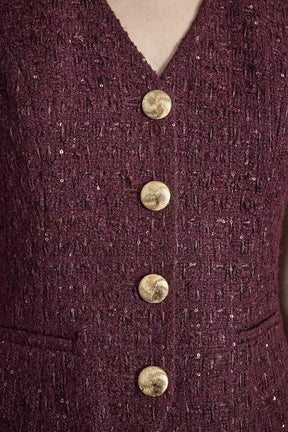 ENDLESS ROSE - Tweed Halter Vest - TOPS available at Objectrare