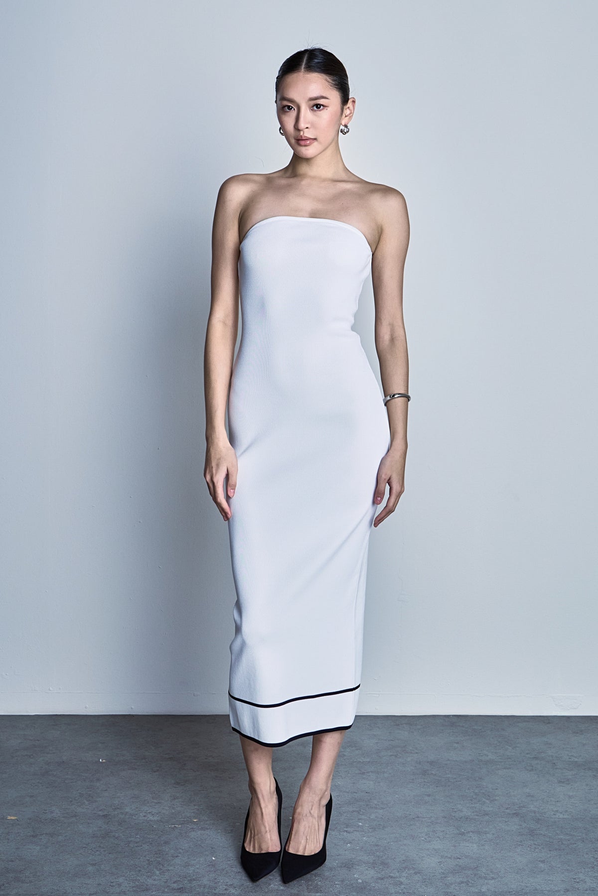 ENDLESS ROSE - Strapless Knit Midi Dress - DRESSES available at Objectrare