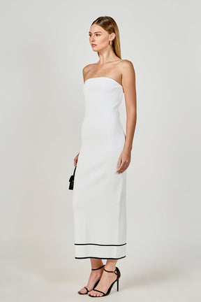 ENDLESS ROSE - Strapless Knit Midi Dress - DRESSES available at Objectrare
