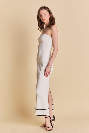 ENDLESS ROSE - Strapless Knit Midi Dress - DRESSES available at Objectrare