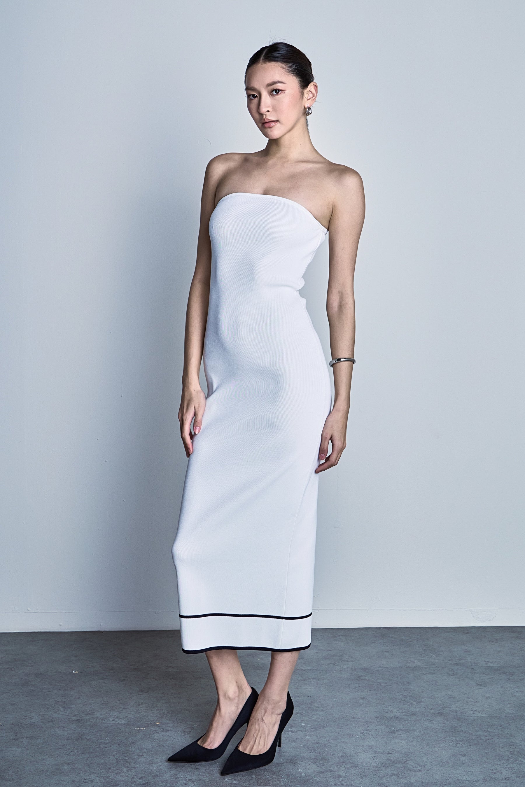ENDLESS ROSE - Strapless Knit Midi Dress - DRESSES available at Objectrare