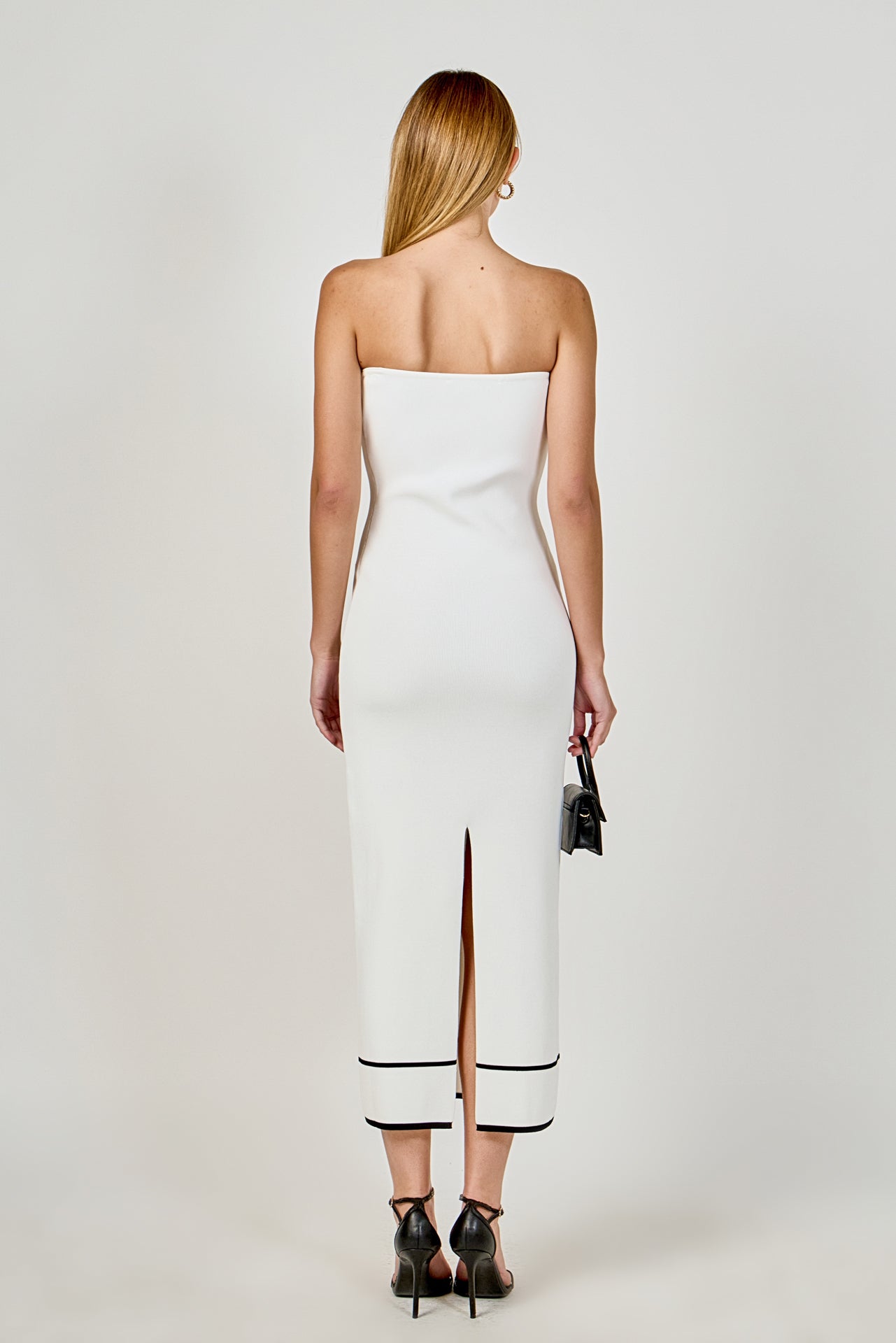 ENDLESS ROSE - Strapless Knit Midi Dress - DRESSES available at Objectrare