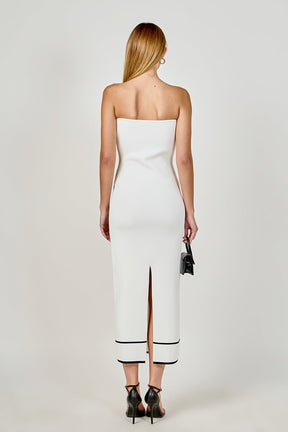 ENDLESS ROSE - Strapless Knit Midi Dress - DRESSES available at Objectrare