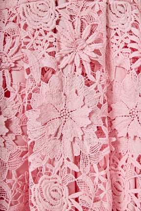 ENDLESS ROSE - 3D Applique Midi Dress - DRESSES available at Objectrare