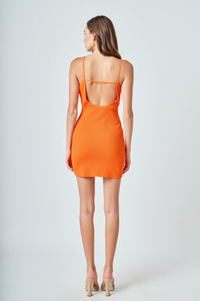 ENDLESS ROSE - Sweetheart Scooped Knit Mini Dress - DRESSES available at Objectrare
