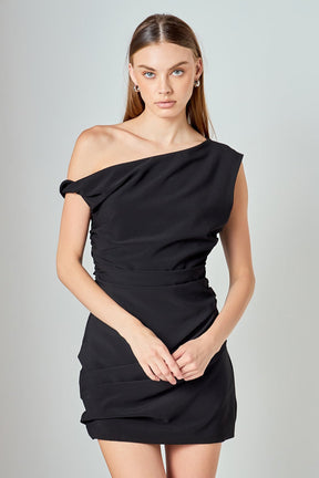 ENDLESS ROSE - Draped Mini Dress - DRESSES available at Objectrare