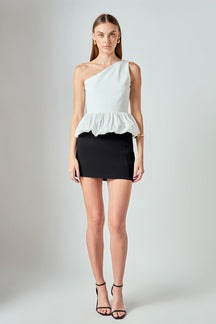 ENDLESS ROSE - Cotton Blouson Mixed Media Top - TOPS available at Objectrare