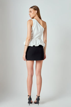 ENDLESS ROSE - Cotton Blouson Mixed Media Top - TOPS available at Objectrare