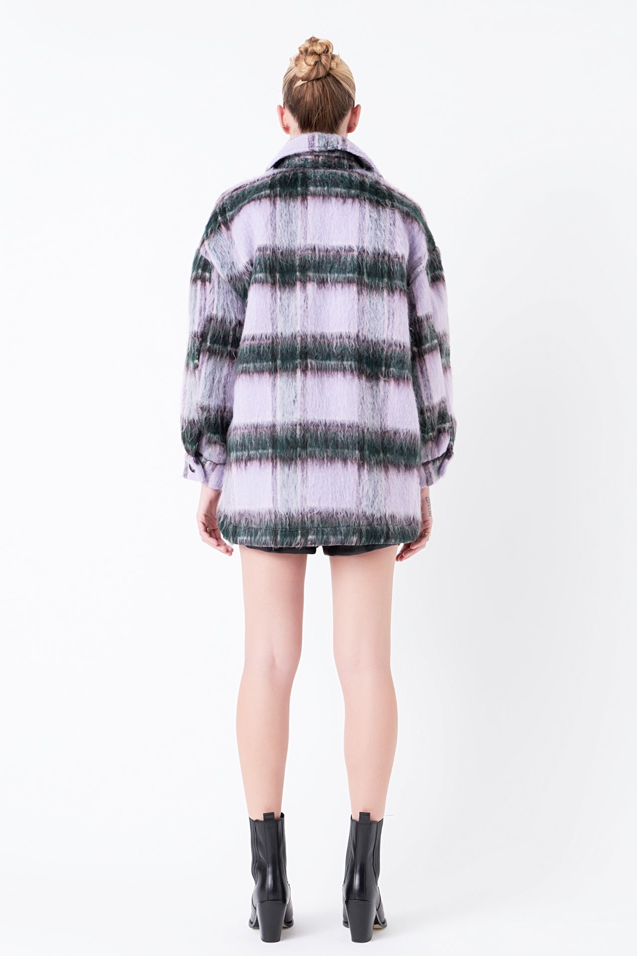 GREY LAB - Grey Lab - Oversized Plaid Shacket with Pockets - COATS available at Objectrare