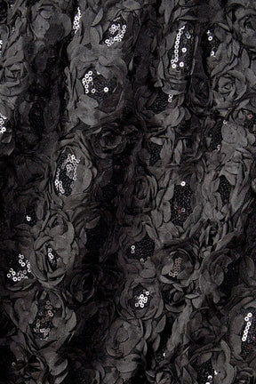 ENDLESS ROSE - Sabrina Floral Sequin Mixed Media Mini Dress - DRESSES available at Objectrare