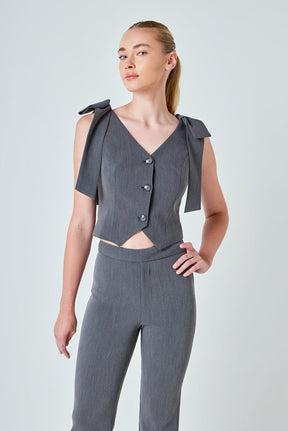 ENDLESS ROSE - Bow Tie Strap Vest - TOPS available at Objectrare