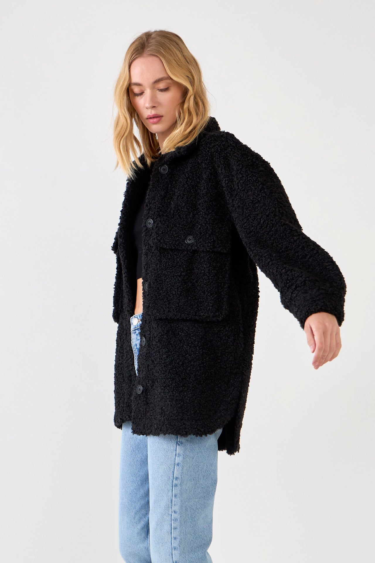 ENGLISH FACTORY - English Factory - Oversized Sherpa Jacket - JACKETS available at Objectrare