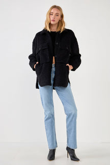 ENGLISH FACTORY - English Factory - Oversized Sherpa Jacket - JACKETS available at Objectrare