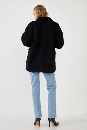 ENGLISH FACTORY - English Factory - Oversized Sherpa Jacket - JACKETS available at Objectrare