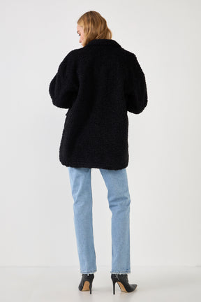 ENGLISH FACTORY - Oversized Sherpa Jacket - JACKETS available at Objectrare