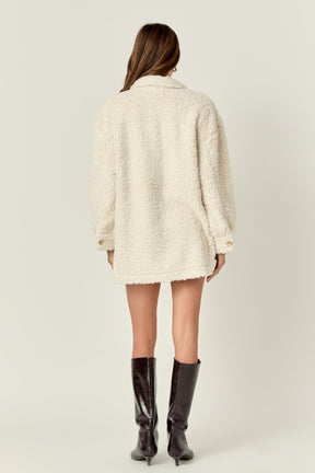 ENGLISH FACTORY - Oversized Sherpa Jacket - JACKETS available at Objectrare