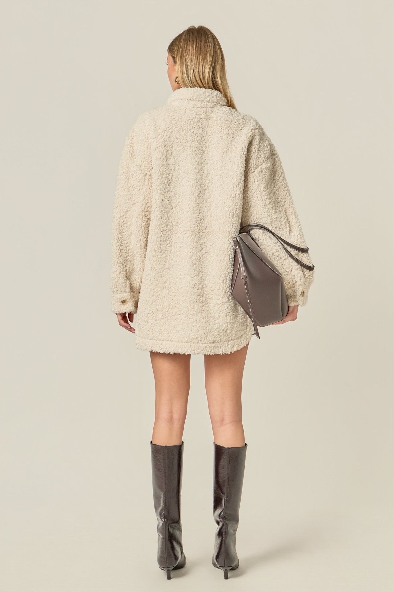 ENGLISH FACTORY - Oversized Sherpa Jacket - JACKETS available at Objectrare