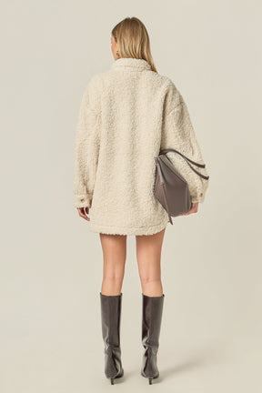 ENGLISH FACTORY - Oversized Sherpa Jacket - JACKETS available at Objectrare