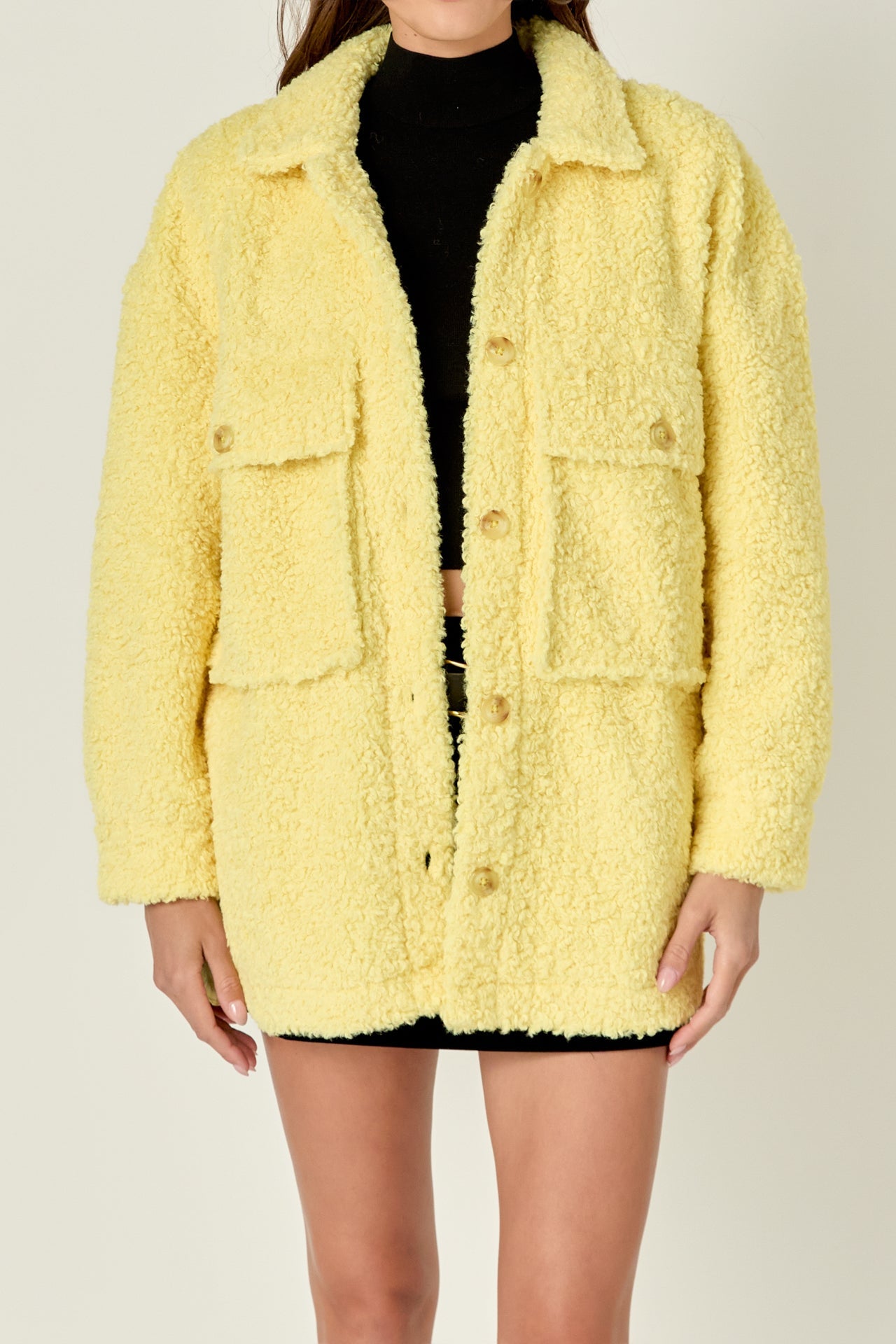 ENGLISH FACTORY - Oversized Sherpa Jacket - JACKETS available at Objectrare