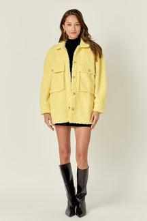 ENGLISH FACTORY - Oversized Sherpa Jacket - JACKETS available at Objectrare
